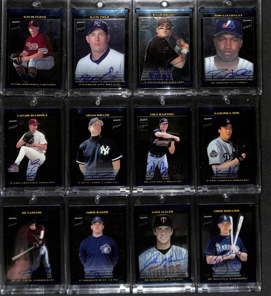 2002 Bowman Chrome & Bowman Chrome Draft Complete Sets (w. Rookie Autograph Sets) w. Joe Mauer Auto & David Wright Auto 